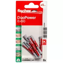 Fischer DuoPower 6 x 50 K NV universalus kaištis, 1 rinkinys (537650)