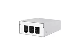 METZ BTR E-DAT modul paviršinio montavimo korpusas, 3 vietų, tuščias, grynai balta RAL9010 130861-0302-E