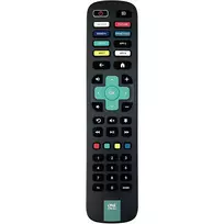 One For All URC4923 pakaitinis nuotolinio valdymo pultas Roku TV, mokymosi funkcija, 1 įrenginys, juodas