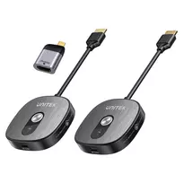 Unitek belaidis HDMI imtuvas 4K@30Hz su siųstuvu ir USB-C į HDMI adapteriu