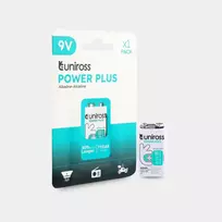 Uniross Power Plus šarminė baterija 6LR61 9V 600mAh, 1 vnt.