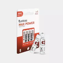 Uniross Max Power šarminės baterijos AAA / LR03 1300mAh, 4 vnt.
