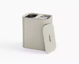 Joseph Joseph Tota Twin Luxe 90 l skalbinių rūšiuoklis, ekru