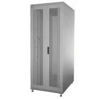 IT-BUDGET 19″ tinklo spinta SRK, 42 U, 600x800 mm, dvigubos perforuotos durys priekyje ir gale, jau surinkta, šviesiai pilkos spalvos