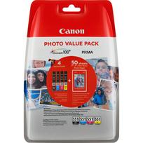 Canon CLI-551 C/M/Y/BK Photo Value Pack rašalo kasečių rinkinys (4 vnt.), 6508B005