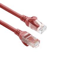 ACT FC1500 U/UTP CAT6A itin lankstus tinklo kabelis, 0,5 m, TPE, RJ45 be užsikabinimo, raudonas