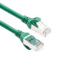 ACT FC2752 S/FTP CAT6A komutacinis kabelis, itin lankstus, 0,25 m, TPE, žalias, su nesikabinančiais RJ45 kištukais