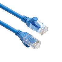ACT FC1615 mėlynas itin lankstus CAT6A U/UTP jungiamasis tinklo kabelis su RJ45 jungtimis, 15 m, TPE, su apsauga nuo užsikabinimo