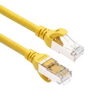 ACT FC2815 S/FTP CAT6A tinklo kabelis, 15 m, TPE, labai lankstus, su apsauga nuo užsikabinimo, RJ45, geltonas