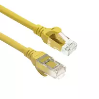 ACT FC1800 CAT6A U/UTP itin lankstus tinklo kabelis, 0,5 m, TPE, su apsauginiais RJ45 antgaliais, geltonas