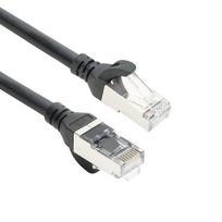 ACT FC2901 S/FTP CAT6A jungiamasis kabelis, TPE, itin lankstus, nesikabinančios RJ45 jungtys, 1 m, juodas