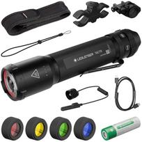 Ledlenser taktinis žibintuvėlis TAC7R 503295, 3200 lm, 370 m, IP68, USB-C, 30 h, aliuminio korpusas, juodas, priedų rinkinys