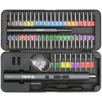 Yato precizinio atsuktuvų rinkinys YT-25770, 3.7V, 200 aps/min, 0.3/3Nm, Li-Ion 350mAh, 50 antgaliai, USB Type-C, 60min, 120min