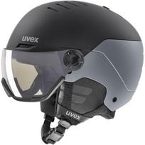 Uvex slidinėjimo šalmas Wanted Visor pro V 56/6/316/13/07, 54-61cm, juodas, matinis, magnetinė sagtys, FAS sistema, OTG