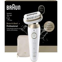 Braun epiliatorius Silk-epil SES9-011, 40 pincetai, MicroGrip, 0.5mm, 2 greičiai, 50min, Li-ion, plaukiojanti galvutė