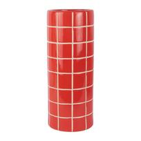 Raudonos spalvos iš keramikos vaza (aukštis 40 cm) Retro Tiles – PT LIVING