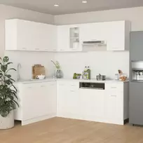 Virtuvės spintelių komplektas, Lyon, 11d., baltos spalvos, MDP