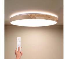 BRILAGI - LED dimeriuojamas šviestuvas PILANA LED/72W/230V ąžuolas/smėlinė skersmuo 80 cm + su nuotolinio valdymo pulteliu