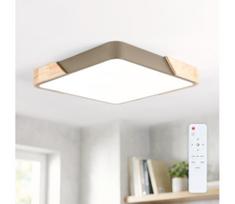 BRILAGI - dimeriuojamas LED šviestuvas PILANA SQUARE LED/48W/230V ąžuolas/smėlinė 42x42 cm + su nuotoliniu pulteliu