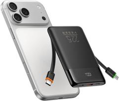 3-in-1 belaidis Qi2.2 įkroviklis Apple įrenginiams, 25 W, su 90 cm įtraukiamuoju laidu
