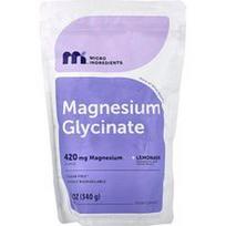 Micro Ingredients, Magnio glicinato milteliai, limonadas, 340 g