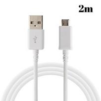 Kabelis Samsung Galaxy Tab A 8.0 2019 - Micro USB įkrovimo kabelis Baltas 2 Metrai Phonillico®