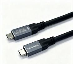 VivoLink USB-C to USB-C 0.5m USB4, 40Gbps, 100W PD, 8K, Enterprise-tested kabel USB USB4 Gen 2x2 0,5 m 40Gbit/s Black | PROUSB4MM0.5 | 5715328266469