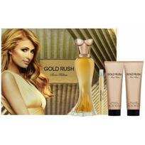 Paris Hilton Gold Rush zestaw woda perfumowana spray 100ml + woda perfumowana spray 10ml + balsam do ciała 90ml + żel pod prysznic 90ml | 608940583623 | 608940583623