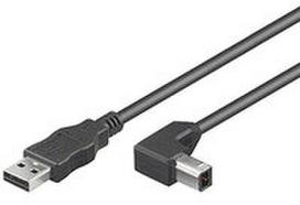 MicroConnect USB2.0 A-B 2m M-M USB B male angled