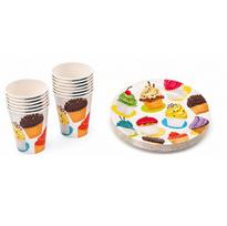 Vienkartinių indų rinkinys Cupcake, 192 d.