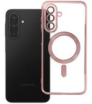 Rausvai auksinės spalvos / skaidrus dėklas Samsung Galaxy A17 / A18 telefonui "Electro Mag Cover"