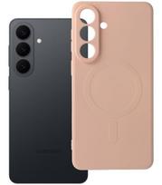 Rožinis dėklas su kameros apsauga Samsung Galaxy S26 Plus telefonui "Silicone Mag Cover"