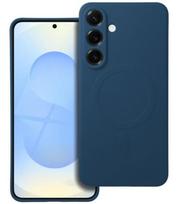 Mėlynas dėklas su kameros apsauga Samsung Galaxy S25 Plus telefonui "Silicone Mag Cover"