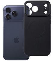 Juodas dėklas su kameros apsauga Apple iPhone 17 Pro Max / 18 Pro Max telefonui "Silicone Mag Cover"