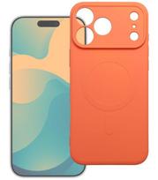 Oranžinis dėklas su kameros apsauga Apple iPhone 17 Pro / 18 Pro telefonui "Silicone Mag Cover"