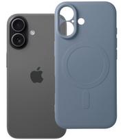 Šviesiai mėlynas dėklas su kameros apsauga Apple iPhone 17 telefonui "Silicone Mag Cover"