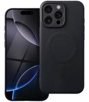 Juodas dėklas su kameros apsauga Apple iPhone 16 Pro Max telefonui "Silicone Mag Cover"