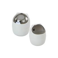 Mini stalo šiukšliadėžė Meškiukas, pilkos-grafito spalvos, 1 l, 16 cm