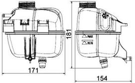 MAHLE CRT 87 001S Išsiplėtimo bakelis, aušinimo skystis