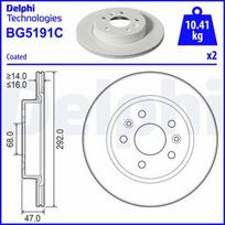 DELPHI BG5191C Stabdžių diskas