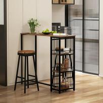 Baro stalas Homcom 120x40x105cm., juodos spalvos