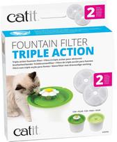 Filtras gertuvei Catit Triple Action, 14 cm x 14 cm, 2 vnt., balta sp.