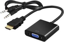 Savio HDMI to D-Sub (VGA) + 3.5mm Jack Adapter, black CL-23/B