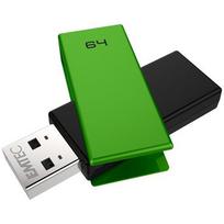Emtec C350 Brick 2.0 USB flash drive 64GB USB Type-A Black, Green