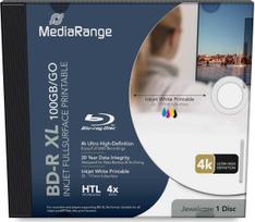 MediaRange BD-R XL 100GB 4x printable Disc in Jewelcase