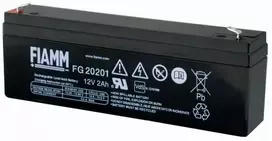 Akumuliatorius FIAMM FG20201, 12 V, 1 vnt., Juoda, 2 Ah, 5 metai, 800g