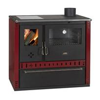 Malkinė krosnelė viryklė Prity GT D su stiklo keramikos kaitlente ir nerūdijančio plieno orkaite, bordo spalvos, 10.9 kW