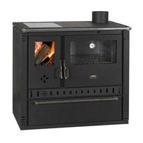 Malkinė krosnelė viryklė Prity GT D su stiklo keramikos kaitlente ir nerūdijančio plieno orkaite, juodos spalvos, 10.9 kW