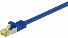 Goobay RJ45 tinklo kabelis CAT 6A S/FTP (PiMF), 500 MHz, su CAT 7 neapdorotu kabeliu, mėlynas, 10m, 10 m, Cat7, S/FTP (S-STP), RJ-45, RJ-45, Mėlynas