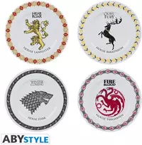 Abysse Game Of Thrones - Set Of 4 Plates (Houses)